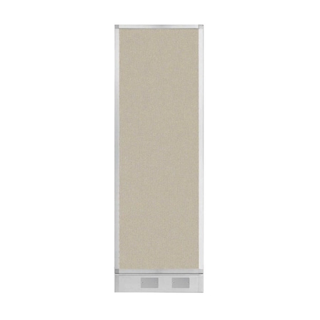 Versare Hush Panel Configurable Cubicle Partition 2' x 6' Sand Fabric w/ Cable Channel 1856218
